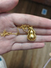 中鑫珠寶福來運(yùn)轉(zhuǎn)古法黃金葫蘆吊墜旋轉(zhuǎn)葫蘆掛墜足金999項鏈男女 4.3g 曬單實(shí)拍圖