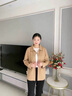 恰凡（QIAFAN）媽媽秋裝洋氣毛呢外套2025新款40歲50中老年女裝春秋休閑夾克上衣 卡其 XL 建議115斤以內(nèi) 曬單實(shí)拍圖