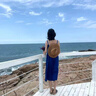 桃伊悠（taoyiyou）法式克萊茵藍(lán)吊帶裙海邊度假連衣裙夏顯瘦小個子長裙旅游沙灘裙子 藍(lán)色吊帶 M 曬單實(shí)拍圖