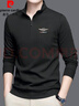 皮爾卡丹（pierre cardin）高檔polo衫男拉鏈立領(lǐng)長(cháng)袖t恤春秋裝外穿衛衣休閑潮流刺繡打底衫 曬單實(shí)拍圖