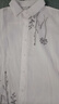 花嵐娜2025春季新款純棉上衣簡(jiǎn)約文藝女士長(cháng)袖襯衫寬松百搭花卉刺繡襯衣 白色 M 100斤內 曬單實(shí)拍圖