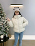 坦博爾泡芙連帽羽絨服女短款韓版面包服小個子秋冬外套TBF530360D 知春米 XS (155) 曬單實拍圖