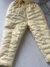 棉谷朵兒童手工冬季棉花棉褲男女寶寶純棉加厚保暖高腰長(cháng)褲嬰兒外出棉服 黃色蘑菇 80 （適合6-12個(gè)月） 曬單實(shí)拍圖