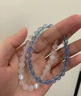 綠儂珠寶 收藏級海藍寶手鏈女水晶手串男情侶款生日禮物 直徑約8mm單圈手串【冰藍款】 曬單實(shí)拍圖