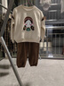 G.DUCKKIDS女童衛衣套裝春秋2025新款洋氣兒童休閑運動(dòng)大童網(wǎng)紅兩件套女孩潮 米色套裝 春秋款 150 cm 曬單實(shí)拍圖