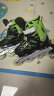美洲狮（COUGAR）轮滑鞋儿童闪光溜冰鞋男女滑冰旱冰鞋女轮滑鞋男童 黑绿全闪套装 S(可调26-30码) 实拍图