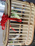 茨格曼 蝈蝈笼子 蛐蛐笼 蟋蟀笼 天然实木手工竹编鸣虫透气带门便携手提 椭圆左右双笼 实拍图