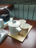 默然諾爾功夫茶具套裝雪花釉茶具整套帶茶盤客廳家用日式小套裝茶壺 雪花素然壺一壺二杯+竹盤 件 曬單實(shí)拍圖