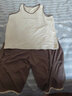 南極人兒童睡衣夏季薄款男童背心短褲套裝莫代爾中大童無(wú)袖家居服小孩冰絲空調服寶寶夏裝 杏色 160（建議身高146-155CM） 曬單實(shí)拍圖
