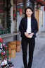 櫻芭妮（YINGBANI）黑色西裝外套女春秋時(shí)尚職業(yè)裝套裝大學(xué)生面試正裝工作服小西服女 A款黑色（西裝+褲子） L （99-108斤） 曬單實(shí)拍圖