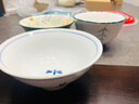 肆月芳皚 日式復古童趣餐具釉下彩手繪陶瓷米飯碗小湯碗斗笠碗 曬單實(shí)拍圖