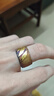 口力米大COLIMIDA歲月無(wú)痕-999足銀戒指純銀飾品手工定制鑲金高級感男女送人禮物 【原創(chuàng  )設計】彩金款（內周長(cháng)57-60MM） 曬單實(shí)拍圖