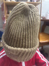 FOX.G帽子冬季女月子帽秋冬毛線(xiàn)帽男睡帽針織帽冷帽空調帽冬天保暖女款 刺繡L毛線(xiàn)針織護耳帽【卡其色】 曬單實(shí)拍圖