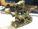 善揚純黃銅龍擺件銅金龍十二生肖龍擺件年青龍擺件漢龍金龍家用客廳 龍騰四海 中號長25CM 帶底座 曬單實拍圖