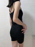 貓人（MiiOW）鯊魚(yú)短褲女夏季薄款收腹提臀打底褲大碼無(wú)痕瑜伽防走光安全褲 HSS1117黑色-女 S 曬單實(shí)拍圖