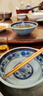 耐摔不易碎商用塑料反口碗早餐店粥碗豆?jié){碗餛飩碗稀飯米飯碗密胺 6.5英寸青花 曬單實(shí)拍圖