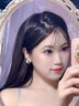 寶曼丹 BORMENDAM方形黑色水晶耳釘女高級感輕奢小眾氣質(zhì)百搭優(yōu)雅風耳環(huán)耳飾送禮物 黑色 曬單實拍圖