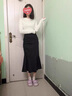 莫代爾打底衣女新款洋氣內(nèi)搭春秋季百搭修身寬純色長袖基礎(chǔ)內(nèi)穿上衣 白色 M (80-100) 曬單實(shí)拍圖