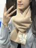 恒源祥圍巾女秋冬季羊毛針織加厚保暖圍脖披肩兩用生日禮物送老婆禮盒裝 曬單實(shí)拍圖