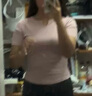 憨小二瑜伽服女上衣速干t恤短袖夏季修身運動(dòng)跑步健身服普拉提訓練服 運動(dòng)修身瑜伽短袖T恤【粉色】 L 曬單實(shí)拍圖