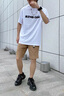 博羽尼（BOYUNI）卡其色純棉工裝短褲男寬松直筒2024夏季新款潮牌立體裁剪五分中褲 卡其色 32 【適合140-150斤】 曬單實(shí)拍圖