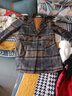 蘭威費雷格子外套秋冬加厚高檔外套50女中長(cháng)款呢子大衣 一號色（加棉冬季） 3XL （建議125-140斤） 曬單實(shí)拍圖