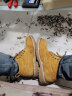 MONACWE马丁靴男士韩版中帮短靴子工装雪地棉鞋加绒复古英伦二层猪皮靴潮 驼色 41 实拍图