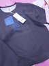 皮爾卡丹（pierre cardin）23年新款高品質(zhì)純棉長袖圓領(lǐng)衛(wèi)衣女春秋薄款韓版時尚寬松顯瘦 灰色【字母框】 2XL 建議【130-150斤】 曬單實(shí)拍圖