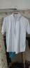 罗蒙（ROMON）纯色商务职业正装男士白衬衫工装男装短袖衬衣男CS72白色XL 实拍图