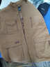 北狼盾男士純棉馬甲休閑多口袋攝影工裝水洗外套8568 卡其色 4XL 180-195斤 曬單實(shí)拍圖