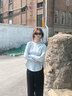 波司登（BOSIDENG）楊紫同款國標時(shí)尚防曬衣女短款冰絲防紫外線(xiàn)顯高旅行穿搭出片外套 冷月灰8063 M 165/88A 曬單實(shí)拍圖