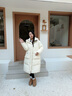 LAGOGO輕戶(hù)外黑色中長(cháng)款羽絨服女拉谷谷2024年冬新款運動(dòng)保暖外套 米白色(V2) M 曬單實(shí)拍圖