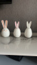 木子西年 陶瓷装饰摆件小号兔子客厅玄关工艺品北欧ins风可爱创意摆件结婚送女生生日礼物 【两件套】腮红款+白色款(共2个) 如图 实拍图