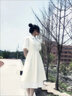 OLOEY甜美學(xué)院風(fēng)蝴蝶結(jié)假兩件拼接連衣裙女學(xué)生韓版高腰顯瘦蓬蓬初戀裙 假兩件連衣裙 L 曬單實(shí)拍圖