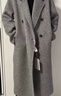 LI爆款炭黑色雙面羊毛大衣女長(cháng)款顯瘦高百搭韓版羊絨女呢外 灰色【黑扣子】 S 【115130斤】 曬單實(shí)拍圖