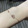 Eoth18k金愛心三葉草手鏈女生款玫瑰彩金手飾品情人節(jié)生日禮物送女友 18k金幸運(yùn)三葉草手鏈+證書 曬單實(shí)拍圖