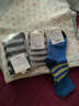 樂(lè )桃和家有機棉質(zhì)男童條紋襪3條裝 春秋冬男童中筒松口襪套裝 3色3雙 16-18CM 曬單實(shí)拍圖