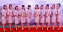 芭妃婭職業(yè)裝套裝女美容院工作服連衣裙粉色小西裝外套珠寶店售樓部白領(lǐng)空姐制服 834粉紅色連衣裙+8641七分袖小西裝 M 曬單實(shí)拍圖