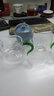 一園 公道杯玻璃耐熱側(cè)把功夫茶分茶器創(chuàng)意簡(jiǎn)約倒茶器家用茶海茶漏 企鵝公杯綠把 曬單實(shí)拍圖