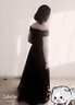 塞德勒黑色晚禮服女2025新款宴會氣質(zhì)小禮服平時可穿顯瘦連衣裙年會時尚 黑色前短后長 M 曬單實拍圖