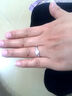 鑫萬福 白18K金結(jié)婚求婚克拉效果鉆石女戒/鉆戒/婚戒送女友送老婆禮物 【現(xiàn)貨閃發(fā)】80分效果IJ色 曬單實(shí)拍圖