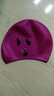 鯨魚(yú)硅膠泳帽男女士成人加大號頭圍長(cháng)發(fā)防水護耳時(shí)尚高彈舒適游泳用品 玫紅色 曬單實(shí)拍圖