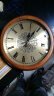 凯恩斯（KAIENSI） 大厅欧式挂表美式圆形家用实木创意钟表时钟挂钟客厅装饰大号 6010橡木色罗马盘【30厘米】 实拍图