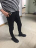 洛克華菲（Rock Fairwhale）男鞋冬季休閑鞋加絨保暖男士皮鞋高幫雪地靴2024新款馬丁靴男真皮 黑色加絨 39 曬單實(shí)拍圖