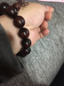 彌刻 小葉紫檀手串順紋高密檀木鏈文玩佛珠把件男女士飾品 木質(zhì)老料滿(mǎn)金星 高油高密顆顆金星15mm 曬單實(shí)拍圖
