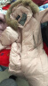 鸭鸭（YAYA）羽绒服女冬装新款貉子大毛领连帽中长款加厚防寒外套 浅卡其 M 实拍图