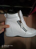 OTMX休閑鞋女厚底跑步運動(dòng)小白鞋2025新款秋冬季高幫鞋內增高女鞋子 白色布內里 38 曬單實(shí)拍圖