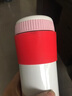 Bolikin 直筒加厚杯套 防滑隔熱硅膠杯套 玻璃杯套水杯套 茶水杯套保護(hù)套 條紋杏色2個(gè)裝 曬單實(shí)拍圖