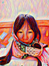 士丹熊圍巾 韓版時尚圍脖秋冬季新款男女學(xué)生毛線針織雙面小鹿情侶加厚保暖圍巾 黑粉色 曬單實拍圖