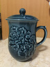 乾唐軒正品【活瓷杯官方授權(quán)】 盛世牡丹高杯陶瓷茶杯辦公杯水杯送人 寶石藍釉 曬單實拍圖